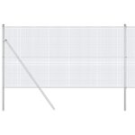 vidaXL zváraný drôtený plot s 7 stĺpmi 1.4x10 m z pozinkovanej ocele – Obrázok 2