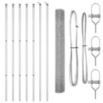 vidaXL zváraný drôtený plot s 7 stĺpmi 1.4x10 m z pozinkovanej ocele – Obrázok 4