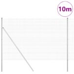 vidaXL Zváraná plotová sieť s 7 stĺpikmi 1.5x10 m pozinkovanej ocele – Obrázok 3