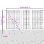 vidaXL zváraný drôtený plot so 7 stĺpikmi 1.6x10 m pozinkovaná oceľ – Obrázok 12