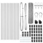 vidaXL Zváraný drôtený plot s 13 stĺpmi 0.4x25 m Pozinkovaná oceľ – Obrázok 5