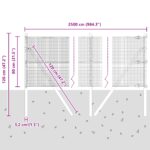 vidaXL zváraná plotová sieť s 13 stĺpmi 0.8x25 m pozinkovaná oceľ – Obrázok 12