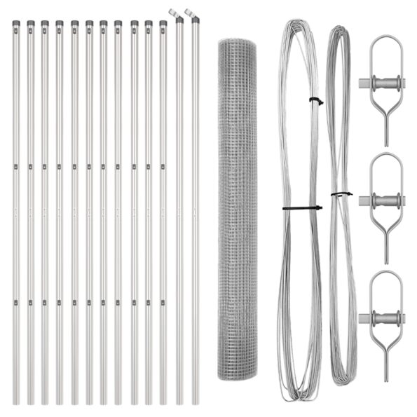 3351611_4.jpg VidaXL zváraný drôtený plot s 13 stĺpmi 1.2x25 m pozinkovaná oceľ – Obrázok 4