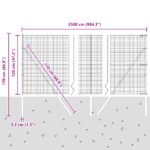 vidaXL Zváraný drôtový plot s 13 stĺpmi 1.2x25 m Pozinkovaná oceľ – Obrázok 12