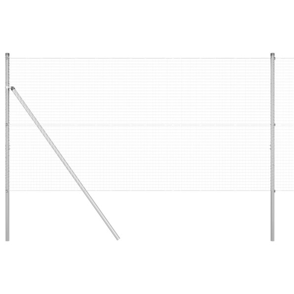 3351617_2.jpg vidaXL Zvarené drôtové oplocenie s 13 stĺpmi 1.4x25 m z pozinkovanej ocele – Obrázok 2