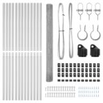 vidaXL zváraný drôtový plot s 13 stĺpikmi 1.6x25 m pozinkovaná oceľ – Obrázok 5