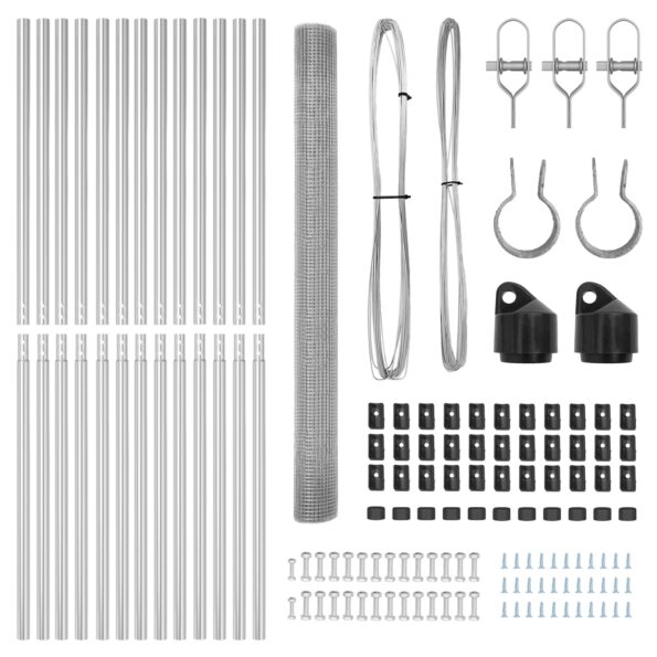 vidaXL zváraný drôtový plot s 13 stĺpikmi 1.6x25 m pozinkovaná oceľ – Obrázok 5