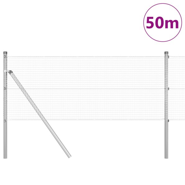 3351626_3.jpg vidaXL zvarené drôtené ploty s 13 stĺpikmi 0.4x50 m Pozinkovaná oceľ – Obrázok 3