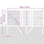 vidaXL Zváraný drôtený plot s 13 stĺpmi 0.4x50 m žiarovo pozinkovanej ocele – Obrázok 12