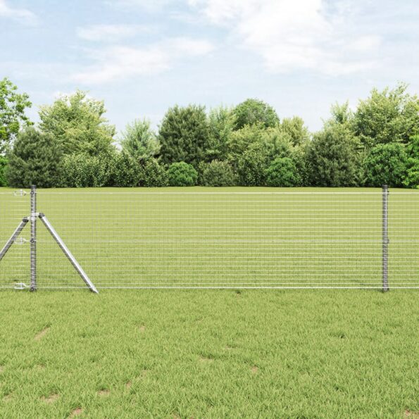 3351640_1.jpg vidaXL Zváraný drôtený plot s 13 stĺpikmi 0.8x50 m Pozinkovaná oceľ – Obrázok 1