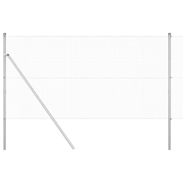 3351643_2.jpg vidaXL Zváraný drôtový plot s 13 stĺpmi 1x50 m Galvanizovaná oceľ – Obrázok 2