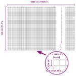 VidaXL zváraný drôtový plot s 13 stĺpmi 1.4x50 m pozinkovaná oceľ – Obrázok 13