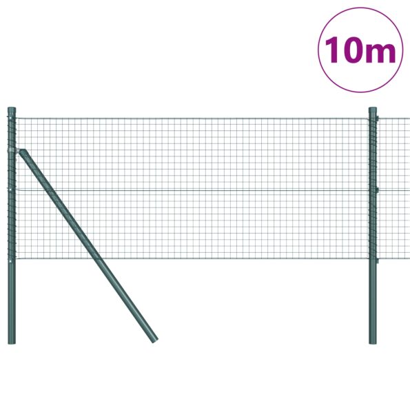 3351681_3.jpg vidaXL Zelená kovová sada stĺpov na plot Sada 2 Zelená Kov 10 x 0.5 m – Obrázok 3