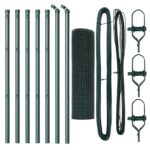 vidaXL zváraný drôtený plot so 7 stĺpmi Zelená 0.8x10 m Oceľ – Obrázok 4