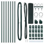 vidaXL zváraný drôtený plot so 7 stĺpmi Zelená 0.8x10 m Oceľ – Obrázok 5