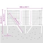 vidaXL zváraný drôtový plot s 7 stĺpmi zelený 0,8x10 m oceľ – Obrázok 12