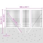 vidaXL sada plotových stĺpov Sada 2 Zelená Oceľ, PVC 10 x 1 m Pevná – Obrázok 12