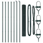 vidaXL Zváraná drôtová ohrada so 7 stĺpikmi Zelená 1,2x10 m Oceľ – Obrázok 4