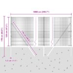 vidaXL zváraný drôtený plot so 7 stĺpikmi Zelený 1,2x10 m Oceľ – Obrázok 12
