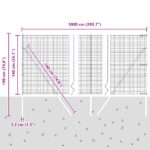 vidaXL zváraný drôtový plot so 7 stĺpikmi Zelený 1.4x10 m Oceľ – Obrázok 12