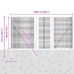 vidaXL Zváraná drôtená ohrada s 7 stĺpikmi Zelená 1,6x10 m Oceľ – Obrázok 12