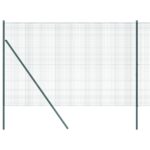 vidaXL Zváraná drôtená ohrada s 7 stĺpikmi Zelená 1,6x10 m Oceľ – Obrázok 2