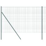 vidaXL Zvarené drôtené pletivo so 7 stĺpikmi zelené 1.6x10 m oceľ – Obrázok 2