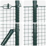 vidaXL Zvarené drôtené pletivo so 7 stĺpikmi zelené 1.6x10 m oceľ – Obrázok 7
