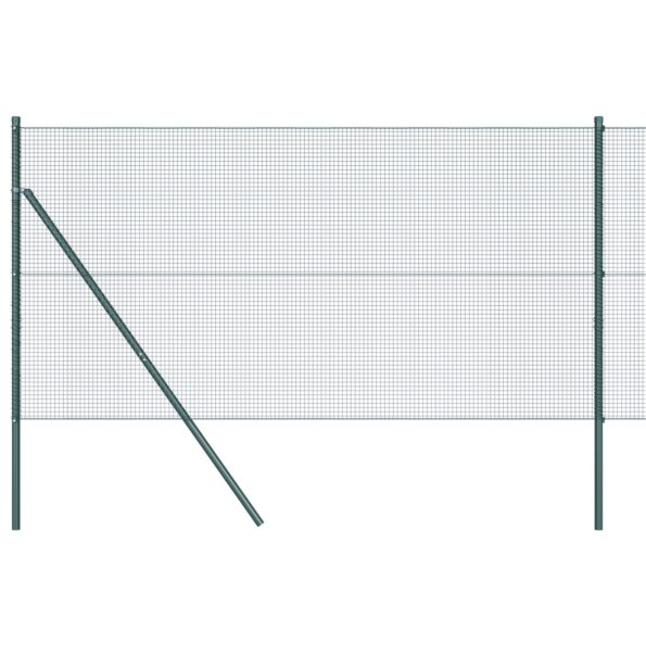 3351726_2.jpg vidaXL Zváraný drôtový plot s 13 stĺpmi Zelený 1x25 m Oceľ – Obrázok 2