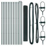 vidaXL Zvarované drôtové pletivo s 13 stĺpikmi Zelené 1,2x25 m Ocelové – Obrázok 4