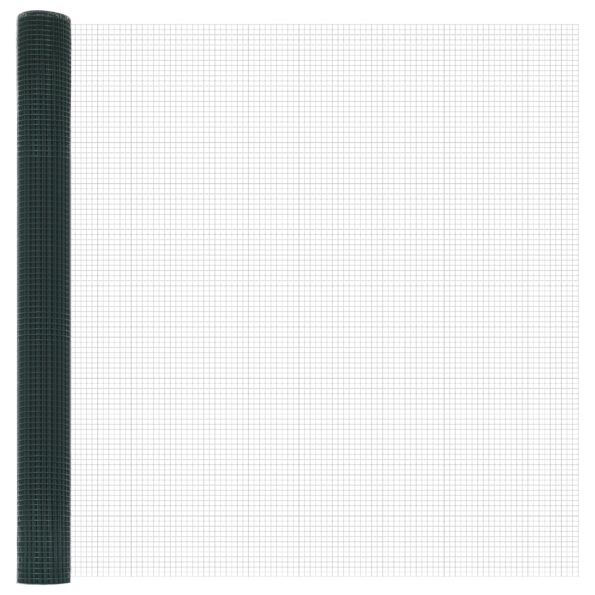 3351741_6.jpg vidaXL Zváraný drôtový plot s 13 stĺpikmi Zelený 1.6x25 m Oceľ – Obrázok 6