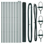 vidaXL Zváraný drôtený plot s 13 stĺpmi Zelený 1.6x25 m Oceľ – Obrázok 4