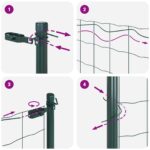 vidaXL zvárané drôtené oplotenie s 13 stĺpmi Zelené 0.4x50 m oceľ – Obrázok 11