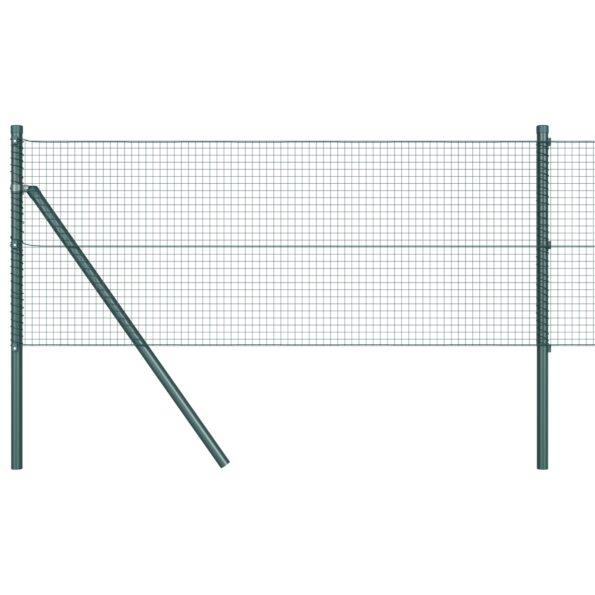 3351746_2.jpg vidaXL zvárané drôtené oplotenie s 13 stĺpmi Zelené 0.4x50 m oceľ – Obrázok 2