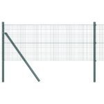 vidaXL Zváraná drôtová sieť s 13 stĺpmi Zelená 0.4x50 m Oceľ – Obrázok 2