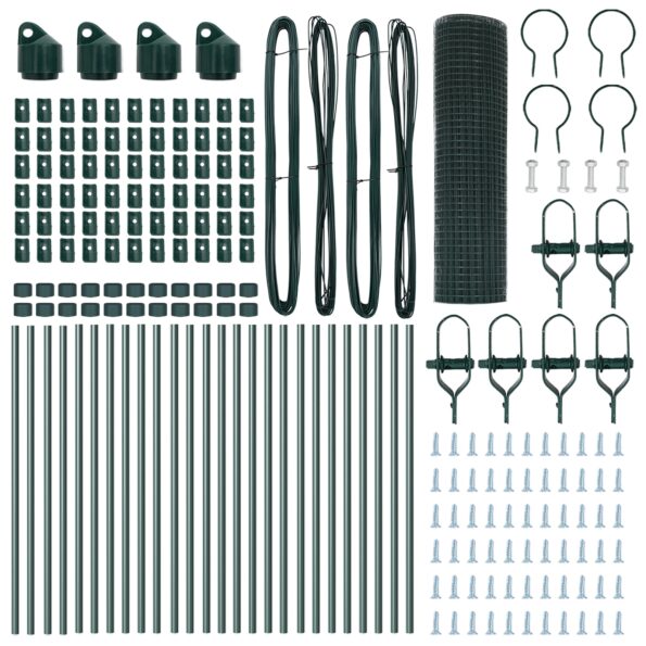 vidaXL zváraný drôtený plot s 13 stĺpikmi Zelený 0.5x50 m Oceľ – Obrázok 5