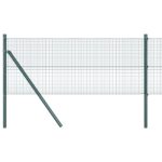 vidaXL zváraný drôtový plot s 13 stĺpikmi zelený 0.5x50 m oceľ – Obrázok 2