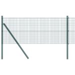 vidaXL Zváraný drôtový plot s 13 stĺpikmi Zelený 0.8x50 m Oceľ – Obrázok 2