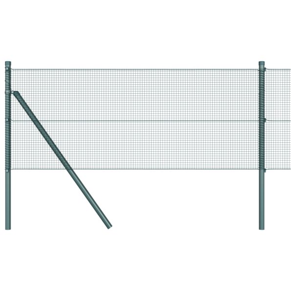 3351756_2.jpg vidaXL Zváraný drôtový plot s 13 stĺpikmi Zelený 0.8x50 m Oceľ – Obrázok 2