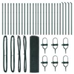 vidaXL Svařovaný drôtový plot s 13 stĺpmi Zelený 0.8x50 m Oceľ – Obrázok 4