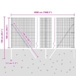 vidaXL zváraná drôtená ohrada s 13 stĺpikmi Zelená 1x50 m Oceľ – Obrázok 12