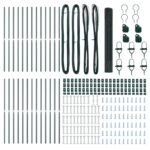 vidaXL Zelený zváraný drôtový plot s 13 stĺpikmi 1.2x50 m Oceľ – Obrázok 5