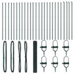 vidaXL Zváraná drôtená ohrada so 13 stĺpmi zelená 1.4x50 m oceľ – Obrázok 4