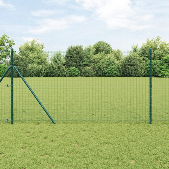 3351771_1.jpg vidaXL zváraný drôtený plot s 13 stĺpikmi Zelený 1.4x50 m Oceľ – Obrázok 1