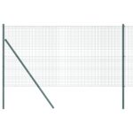 vidaXL zváraný drôtený plot s 13 stĺpikmi Zelený 1.4x50 m Oceľ – Obrázok 2