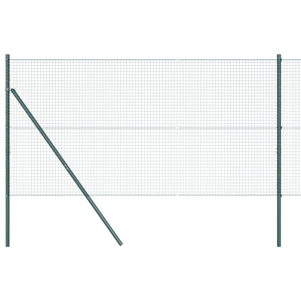 3351771_2.jpg vidaXL zváraný drôtený plot s 13 stĺpikmi Zelený 1.4x50 m Oceľ – Obrázok 2