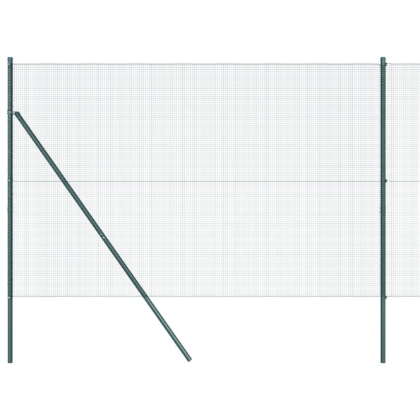 vidaXL Zvarený drôtený plot s 13 stĺpikmi Zelený 1.5x50 m Oceľ – Obrázok 2