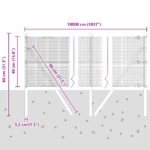 vidaXL Zváraný pletivový plot s 13 stĺpikmi Zelený 0.4x100 m Ocel – Obrázok 12