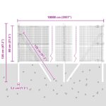 vidaXL zváraný drôtový plot so 13 stĺpmi Zelený 0,8x100 m Oceľ – Obrázok 12