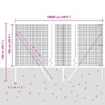 vidaXL zvarené pletivo s 13 stĺpikmi Zelené 1x100 m Oceľ – Obrázok 12